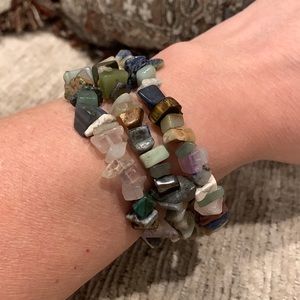 Polished Rock Wrap Bracelet